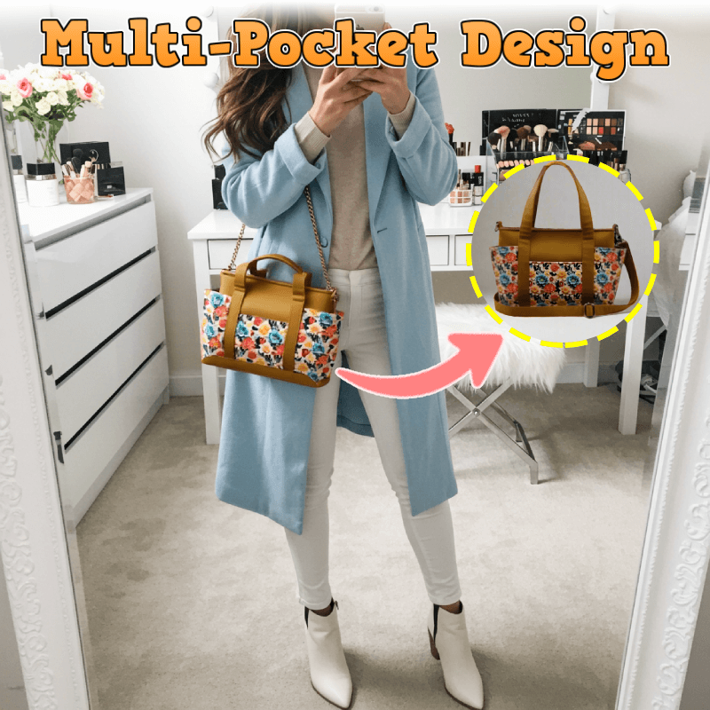 Multi Pocket Tote Bag PDF Download Pattern (3 sizes included)