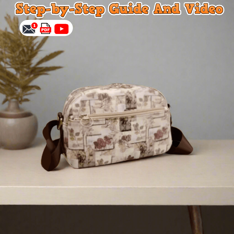 Double-Zipper Pocket Crossbody Bag PDF Download Pattern (3 sizes included)