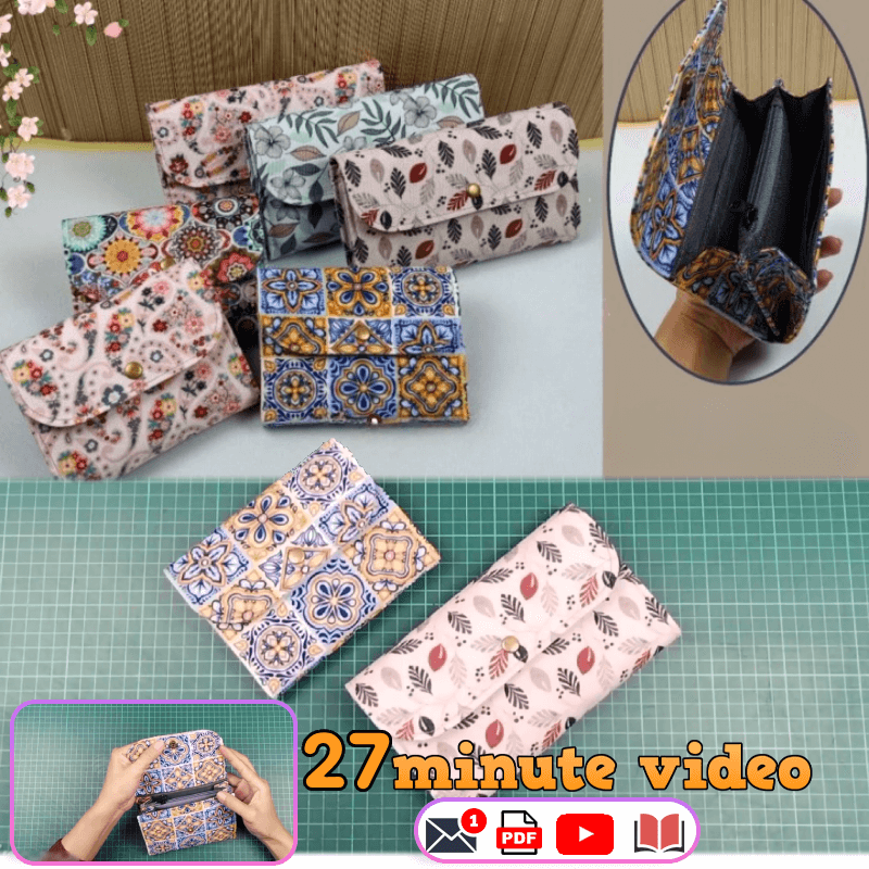 Cute Purse Wallet PDF Download Pattern (3 sizes included)