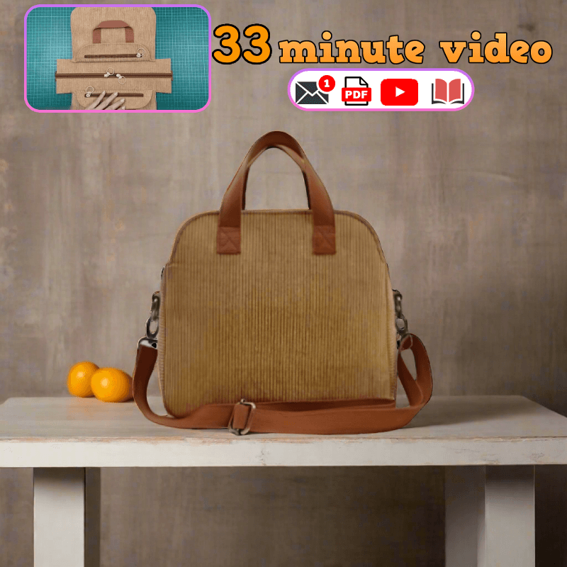 Multi-Compartment Handbag PDF Download Pattern (3 sizes included)