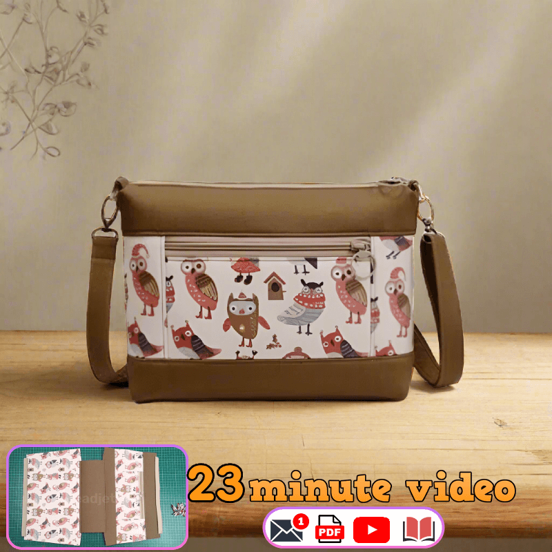 Zipper Crossbody Bag PDF Download Pattern (3 sizes included)