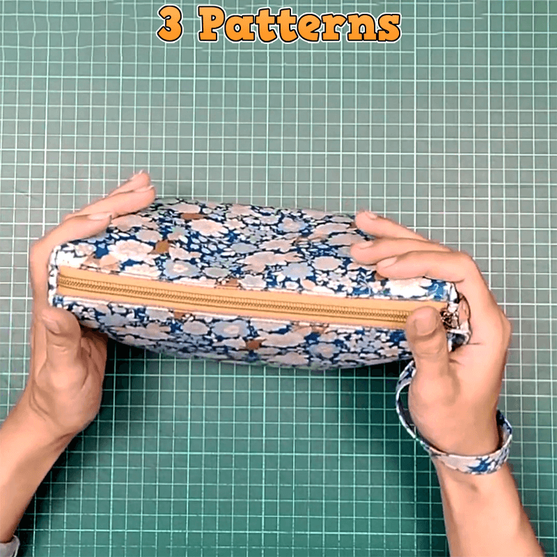 Cute Toiletry Pouch PDF Download Pattern (3 sizes included)