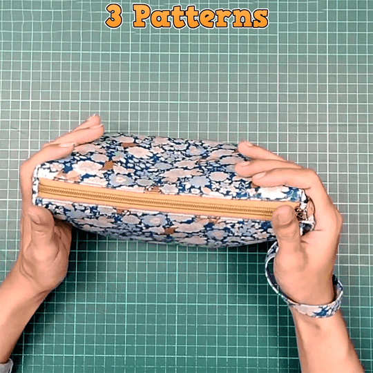 Cute Toiletry Pouch PDF Download Pattern (3 sizes included)