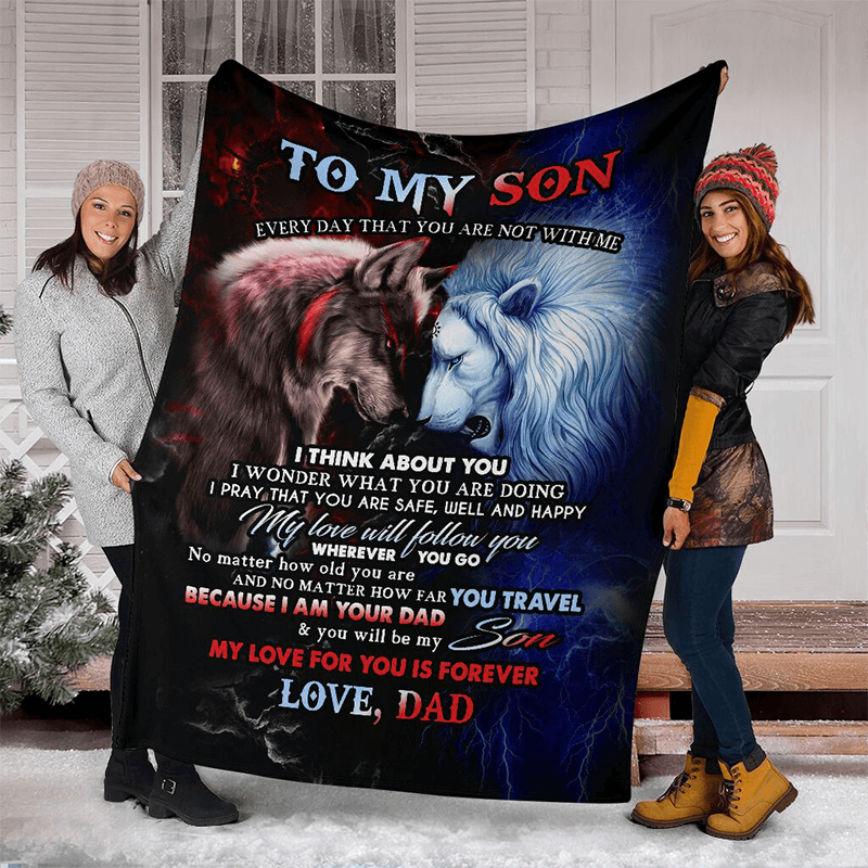 Personalized Blankets to My Son I Love You - Custom Blankets - Blankets for Son