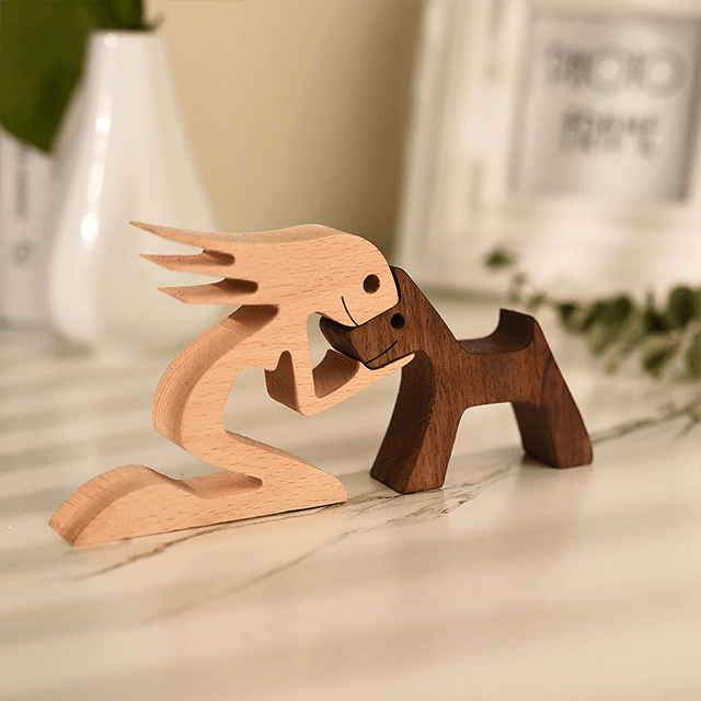 Pet Memorial Gifts | Dog Ornaments | Wood Sculpture |carved Wood Decor | Pet Memorial | Wooden Ornaments