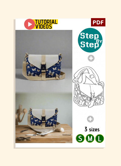 Buckle Crossbody Bag PDF Download Pattern (3 sizes included)