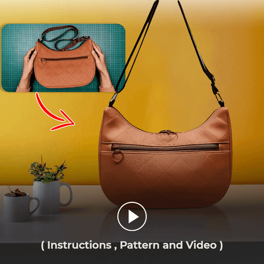Faux Leather Shoulder Bag PDF Download Pattern (3 sizes included)