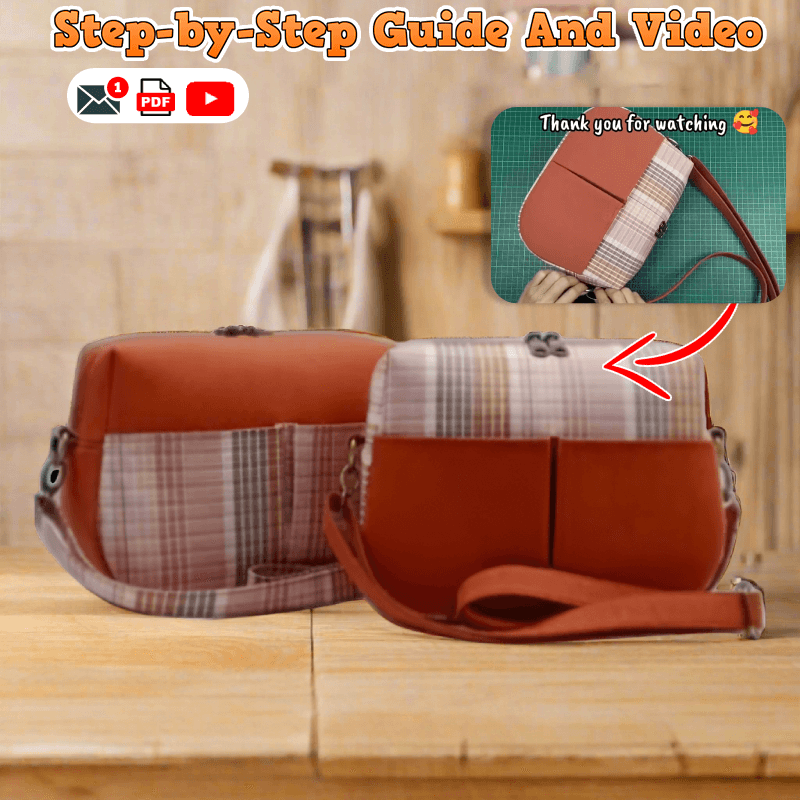 Pocketed Crossbody Bag PDF Download Pattern (3 sizes included)