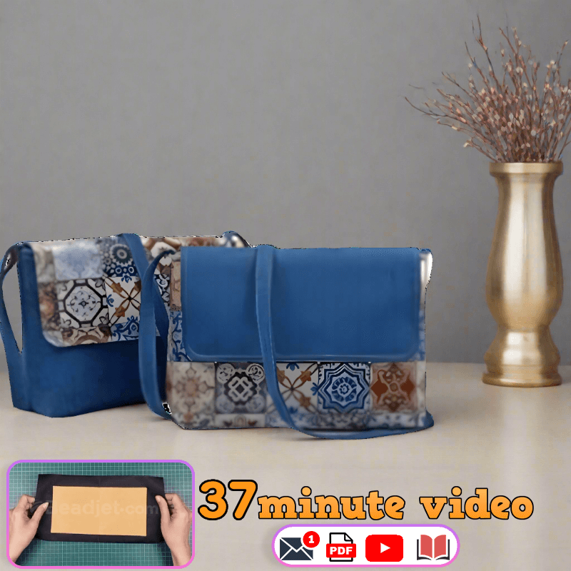 Flap-Top Crossbody Bag PDF Download Pattern (3 sizes included)