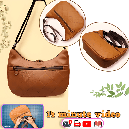Faux Leather Shoulder Bag PDF Download Pattern (3 sizes included)