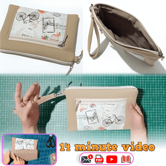 Wristlet Clutch Bag PDF Download Pattern (3 sizes included)