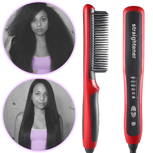 Hair Straightener Comb Matte- Anion Hair Straightener Brush -  Man/woman