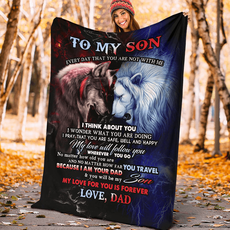 Personalized Blankets to My Son I Love You - Custom Blankets - Blankets for Son