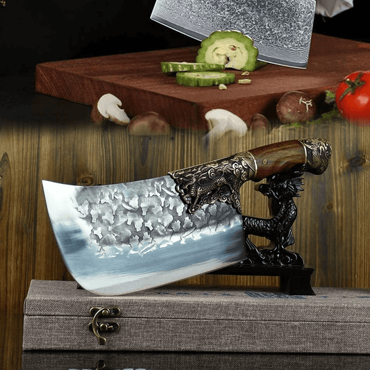 Stainless Steel Dragon Cleaver - Japanese Cleavers - Meat/vegetable Cleaver - Butcher Cleaver