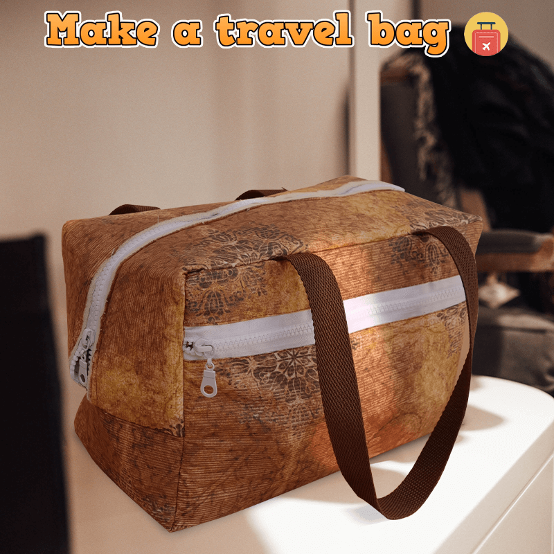 Travel Bag PDF Download Pattern (3 sizes included)