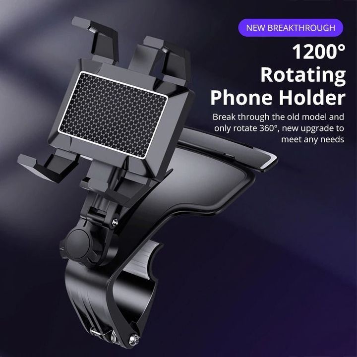 Upgraded 1200° Rotation Car Phone Holder - Cell Phone Holder for Car - Millphone Holder - Dashboard Mount Phones