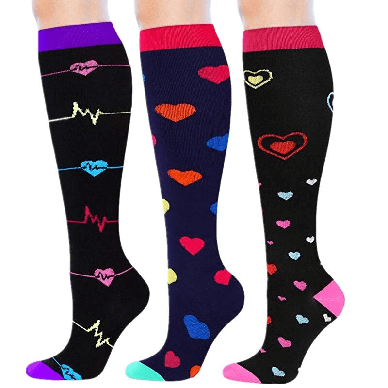 3 Pairs Women’s Knee-high Compression Socks - Compression Stockings for Women - Compression Socks for Nurses