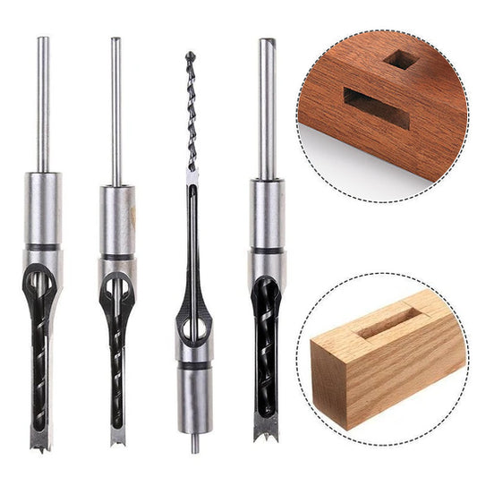 Hollow Chisel Mortise Drill Tool (4 PCS)