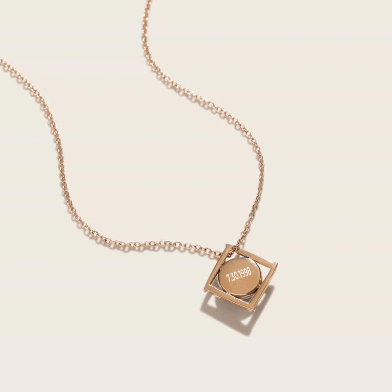 Astral Tetrad Necklace in Stainless Steel - Rose Gold Pendant Necklace