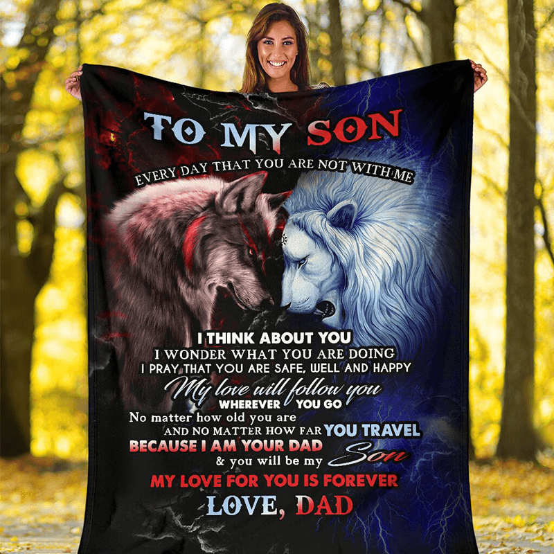 Personalized Blankets to My Son I Love You - Custom Blankets - Blankets for Son