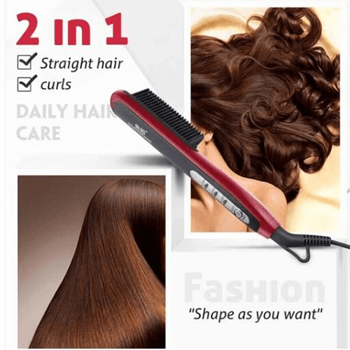 Hair Straightener Comb Matte- Anion Hair Straightener Brush -  Man/woman