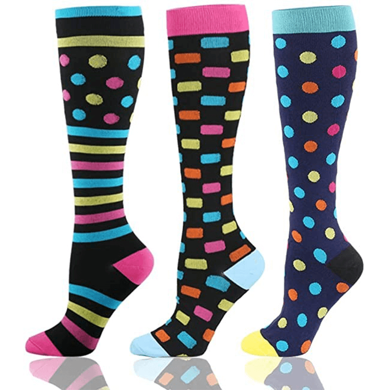 3 Pairs Women’s Knee-high Compression Socks - Compression Stockings for Women - Compression Socks for Nurses