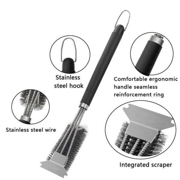 Grill Brush and Scraper For Cleaning BBQ Grill