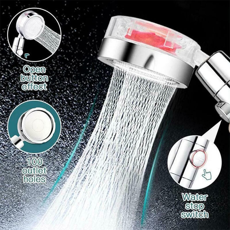 360° Power Shower Head -Rainfall Powerful Shower