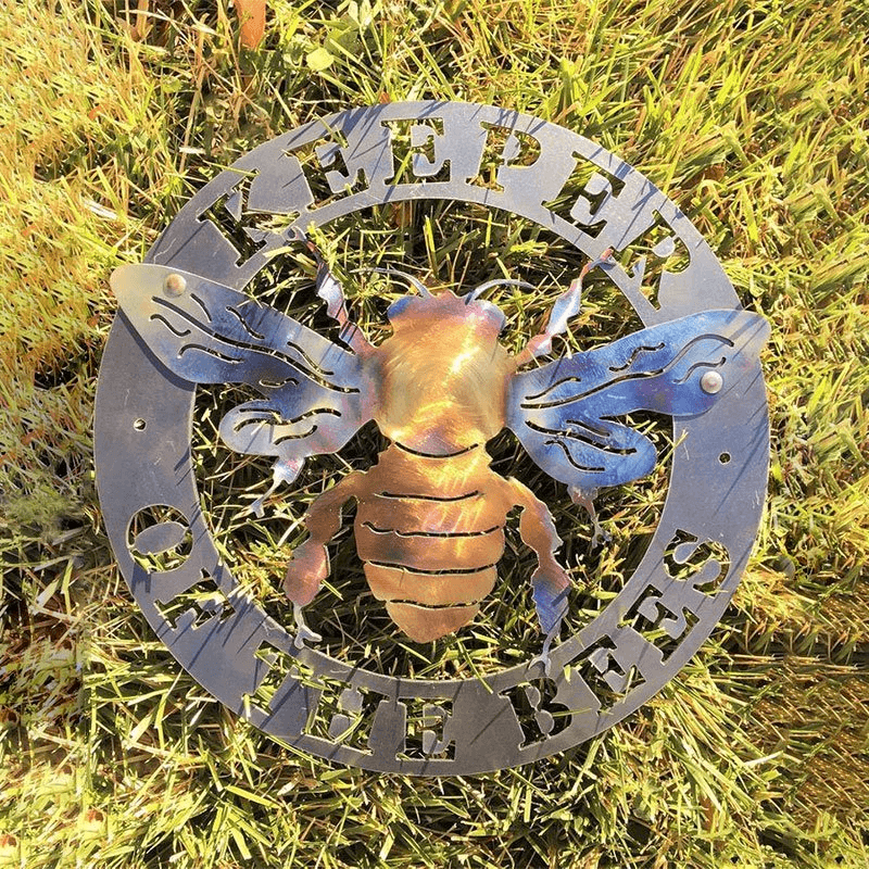 Keeper of the Bees, Outdoor Metal Wall Art, Outdoor Metal Art, Bee Keeper, Beekeeping Supplies