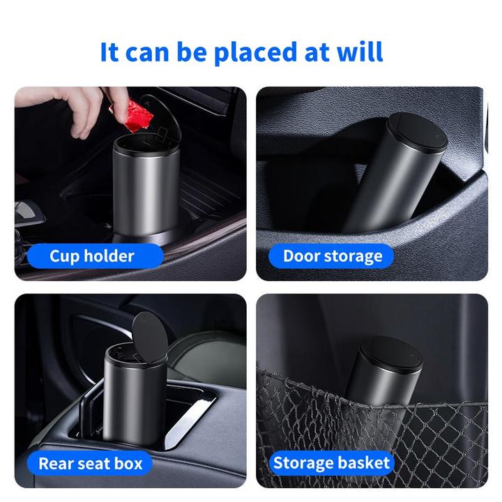 Portable Car Trash Can, Garbage Bin Bag Organizer for Vehicles, Waterproof Mini Trash Can