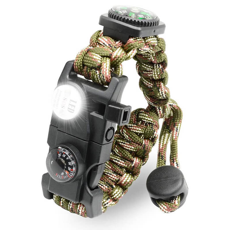 Paracord Bracelet , survival bracelet - Bracelet Compass