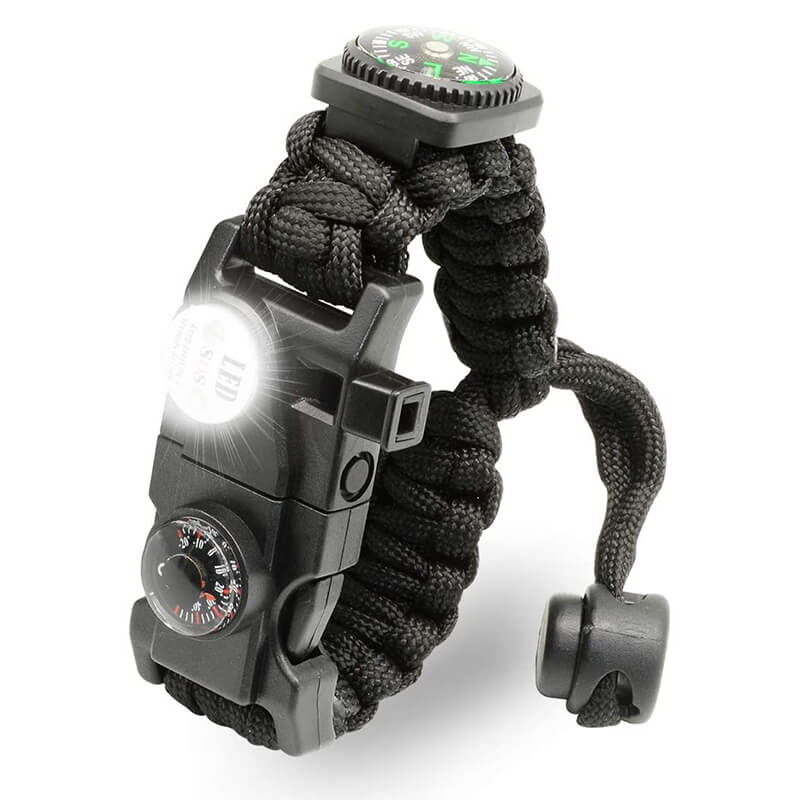 Paracord Bracelet , survival bracelet - Bracelet Compass