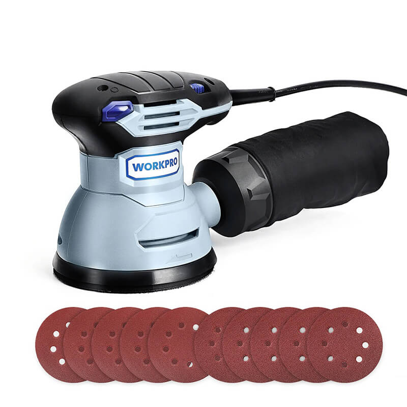 Random Orbital Sander With 10pc Sandpaper