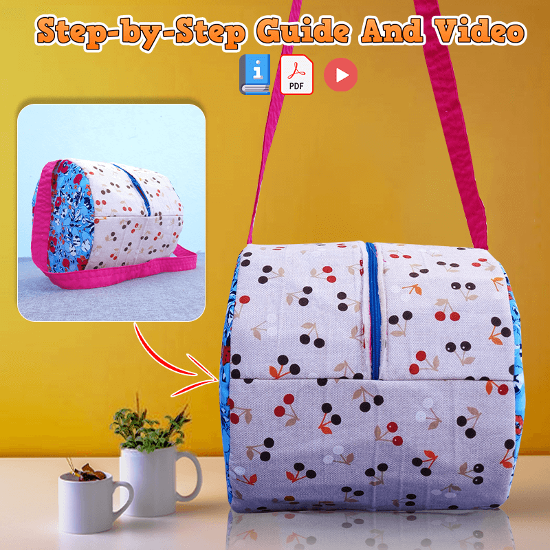 Rounded Zipper Bag PDF Download Pattern (3 sizes included)