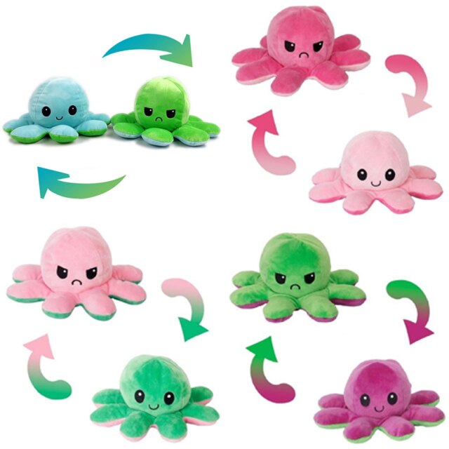 4 Pcs Octolove™ Plushies - Reversible Octolove